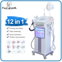 12 in 1 Water Oxygen Hydro Machine Face Lifting Deep Cleaning Dermabrasion Aqua Peeling Machine Skin Rejuvenation Small Bubble