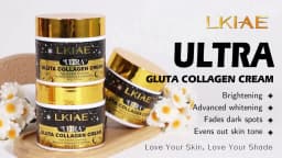 LKIAE Ultra Glutathione Collagen Whitening Face Cream, Acne and Spots Correcting, Even Skin Tone, Reduce Hyperpigmentation, 80g