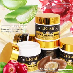 LKIAE Ultra Glutathione Collagen Whitening Face Cream, Acne and Spots Correcting, Even Skin Tone, Reduce Hyperpigmentation, 80g