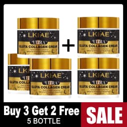 LKIAE Ultra Glutathione Collagen Whitening Face Cream, Acne and Spots Correcting, Even Skin Tone, Reduce Hyperpigmentation, 80g