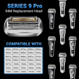 Electric Series 9 Pro 94M Replacement Head Shaving for Braun 94M Razor 9030S 9040S 9050CC 9070CC 9040s9 Electric Razors (1 Pack)