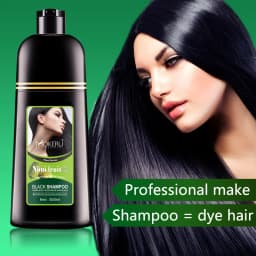 Mokeru 2pc/Lot Noni Fruit Herbal Black Shampoo Magic Fast Mokeru Hair Dye Shampoo For Women Permanent Black Hair Dyeing Shampoo