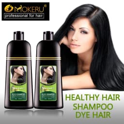 Mokeru 2pc/Lot Noni Fruit Herbal Black Shampoo Magic Fast Mokeru Hair Dye Shampoo For Women Permanent Black Hair Dyeing Shampoo