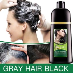 Mokeru 2pc/Lot Noni Fruit Herbal Black Shampoo Magic Fast Mokeru Hair Dye Shampoo For Women Permanent Black Hair Dyeing Shampoo