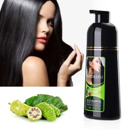 Mokeru 2pc/Lot Noni Fruit Herbal Black Shampoo Magic Fast Mokeru Hair Dye Shampoo For Women Permanent Black Hair Dyeing Shampoo