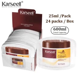 Karseell 24 Packs/Box Collagen Hair Treatment Deep Repair Conditioning Argan Oil Collagen Hair Mask Essence for Dry Damaged Hair