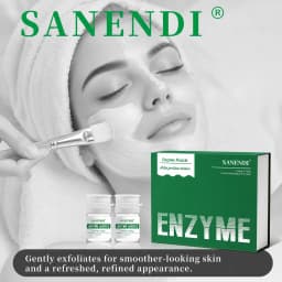 SANENDI Enzyme Care Set Green Algae Soft Mask Korean Skincare Facial Kit Gentle Purifying Hydrating Skin Glow Skin Care Mask
