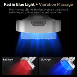 Bio Pen Bio6 Derma Stamp With 2 Roller Heads, LED Red/Blue Light, 5 EMS Levels, Microneedle Stamp 0.25 mm Needle length