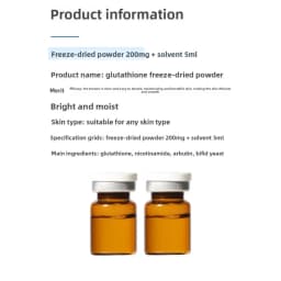 Glutathione Freeze-Dried Powder Skin Care Serum Brightening Hydrating Rejuvenating Facial Care 5pairs
