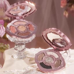 Flower Knows Midsummer Fairytales Embossed Five Color Pressed Glitter Eye Shadow Natural Shimmer Pigment Eye Shadow Pallete