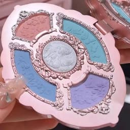 Flower Knows Midsummer Fairytales Embossed Five Color Pressed Glitter Eye Shadow Natural Shimmer Pigment Eye Shadow Pallete