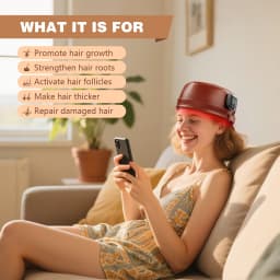 Wireless Hair Growth Laser Cap 120 Diodes 850nm 660nm Anti Hair Loss Stress Relief Infrared Light Relaxation Therapy 4 Levels
