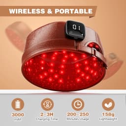 Wireless Hair Growth Laser Cap 120 Diodes 850nm 660nm Anti Hair Loss Stress Relief Infrared Light Relaxation Therapy 4 Levels