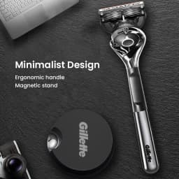 Gillette Fusion 5 ProGlide Razor with Mangetic Stand Premium Edition Flex Ball Tech 5 Layers Ultra Thin Blades Shaving Machine