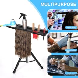Barber Adjustable Braiding Stylists Hair Rack Hair Racks Double Sided Standing Hair Stand Extension Holder Braiders Makeup Tools