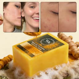 WK JALY Turmeric Lightening Soap Bar, Anti Acne, Dark Spots, With Hyaluronic Acid, Even Skin Tone, For All Skin Types