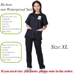 S/M/L/XL/3XL Pet Groomer Waterproof Uniform Suit Cut Pet Hair Breathable Soft Pet Beautician Overalls Set Pro Groomer Robe G0708