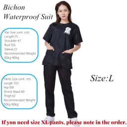 S/M/L/XL/3XL Pet Groomer Waterproof Uniform Suit Cut Pet Hair Breathable Soft Pet Beautician Overalls Set Pro Groomer Robe G0708