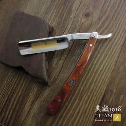 Titan Straight Razor Wooden Handle Hand Made Stainless Steel Blade Sharping Shaving