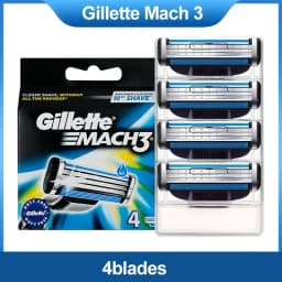 Gillette Mach3 Razor Blade for Men Shaver Refills with Lubrastrip 3 Layers Blades Fast Cutting Face Beard Cartridges 4pcs 8pcs