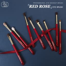 CHICHODO Makeup Brush-Luxurious Red Rose series-Selected Natural Animal Hair EyeBrushes Set-Professional Eye Make Up Brush Tools