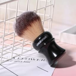 YAQI Ofel 24mm Black Handle Yellow Synthetic Hair Knot Mens Wet Shaving Brush