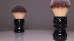 YAQI Ofel 24mm Black Handle Yellow Synthetic Hair Knot Mens Wet Shaving Brush