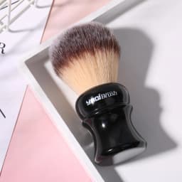 YAQI Ofel 24mm Black Handle Yellow Synthetic Hair Knot Mens Wet Shaving Brush