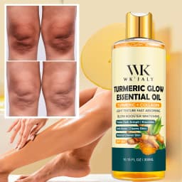 WK JALY Turmeric Whitening Essential Oil, With Collagen, Moisturizing, Brighten, Remove Acne, Dark Spots, for All Skin, 300ml