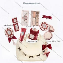 Flower Knows Strawberry Cupid Cosmetics Full Palette Lip Cream Powder Hand Cream 9-piece Set