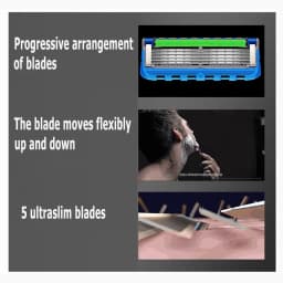 Gillette Fusion5 ProGlide Power Razor Micro-Pulse Vibration 5 Layers Blades Precision Back Trimmer Manual Shaver for Men