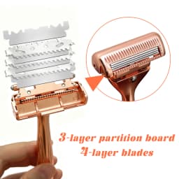 RZACLEA 4-Layer Half-Blade DE Safety Razor | Precision Shave with Magnetic Ease | Luxury Eco-Friendly Razor Gift Set
