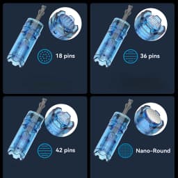 M9 Needle Cartridge Replacement 18 36 42 Pins Nano Round Compatible with Dr Pen M9 Microneedling Pen 10pcs