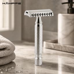 KAMPFE Titanium Safety Razor CNC Machined Double Edge DE Razor Mens Shaving Gift Wet Shave Shaver