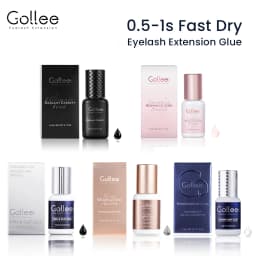 Gollee 0.5-1s Dry Lash Glue Matte Lash Adhesive Primer Eyelash Extensions Long Lasting 6-8 Weeks Primer Glue Oil Proof Supplies