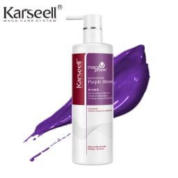 Karseell Purple Shampoo Neutralizes Brass & Yellow Tones Color-Correcting Shampoo For Blonde Silver Gray Highlighted Hair