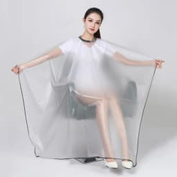 Barbershop Hairdresser Perm Dye Shawl Hair Salon Semi Transparent Waterproof Apron Thickened Cape Hairdressing Accessories