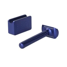 Yaqi Sputnik Dark Blue Color Aluminum Men Safety Razor And Holder