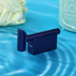 Yaqi Sputnik Dark Blue Color Aluminum Men Safety Razor And Holder