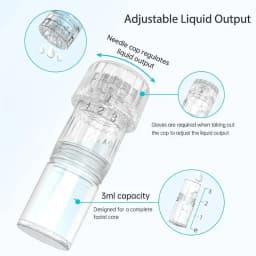 20Pcs 0.25mm Needles Cartridges 3ml Solution Bottle Adjustable Liquid Output Replacement Needle For Dr Pen H3/H5