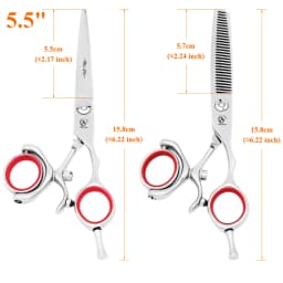 360 Degree Hair Scissors Set Japan Steel 5.5" 6.0" Salon Barber Cutting Thinning Shears Hairdressing Scissor High Quality A0118A