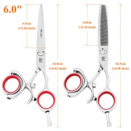 360 Degree Hair Scissors Set Japan Steel 5.5" 6.0" Salon Barber Cutting Thinning Shears Hairdressing Scissor High Quality A0118A