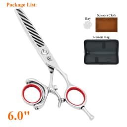 360 Degree Hair Scissors Set Japan Steel 5.5" 6.0" Salon Barber Cutting Thinning Shears Hairdressing Scissor High Quality A0118A