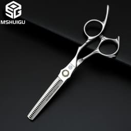 MSHUIGU Professional Barber Scissors Reverse Blade Thin Shears 440C 6/6.5/7 Inch Tool Accessories for Home Haircuts And Salons