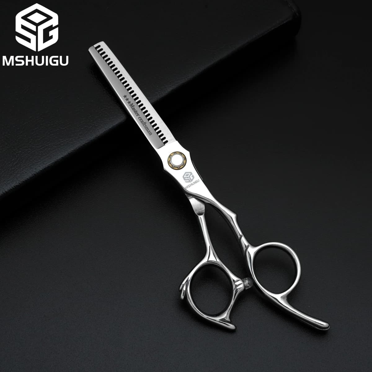 MSHUIGU Professional Barber Scissors Reverse Blade Thin Shears 440C 6/6.5/7 Inch Tool Accessories for Home Haircuts And Salons