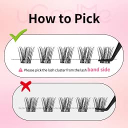 uCoolMe Lashes Venus Single-length False Eyelashes 80pcs Invisible Band 8 10 12 14 16mm Zero-Waste Uniform-Size Lash Extensions