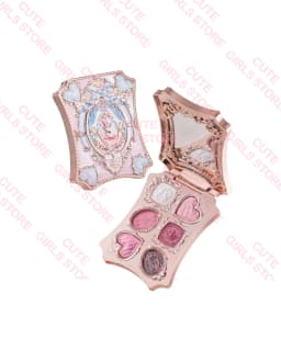 Flower Knows Bunny Garden All-in-One Makeup Set:New Pink Shoulder Bag Cushion Eyeshadow Palette, Lip Gloss, Blush, Cosmetic Kit