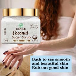 ROUSHUN Coconut Sugar Scrub Large Capacity Family Pack Body Scrub Gentle Deep Cleansing Skin