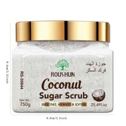 ROUSHUN Coconut Sugar Scrub Large Capacity Family Pack Body Scrub Gentle Deep Cleansing Skin