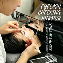 New Eyelash Extension Mirror Adjustable Lash Inspection Mirror Prevent Root Lifting Makeup Auxiliary Tool for Lash Tech Supplies